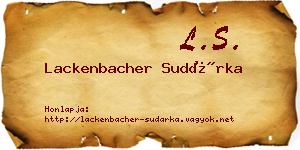 Lackenbacher Sudárka névjegykártya